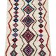 Moroccan Berber rug in cream wool with multicoloured diamonds – 250 × 147 cm