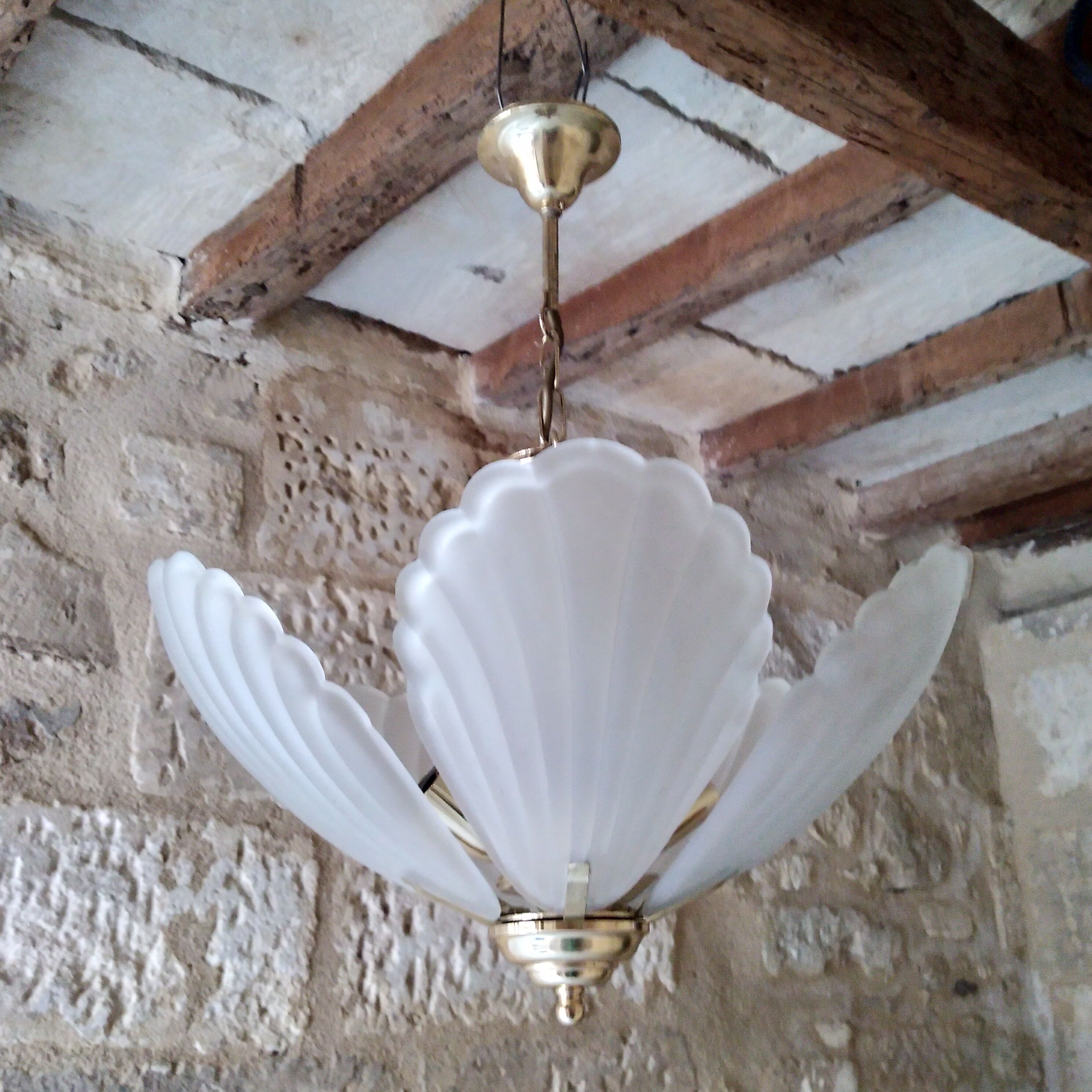 Chandelier murano shells 1970