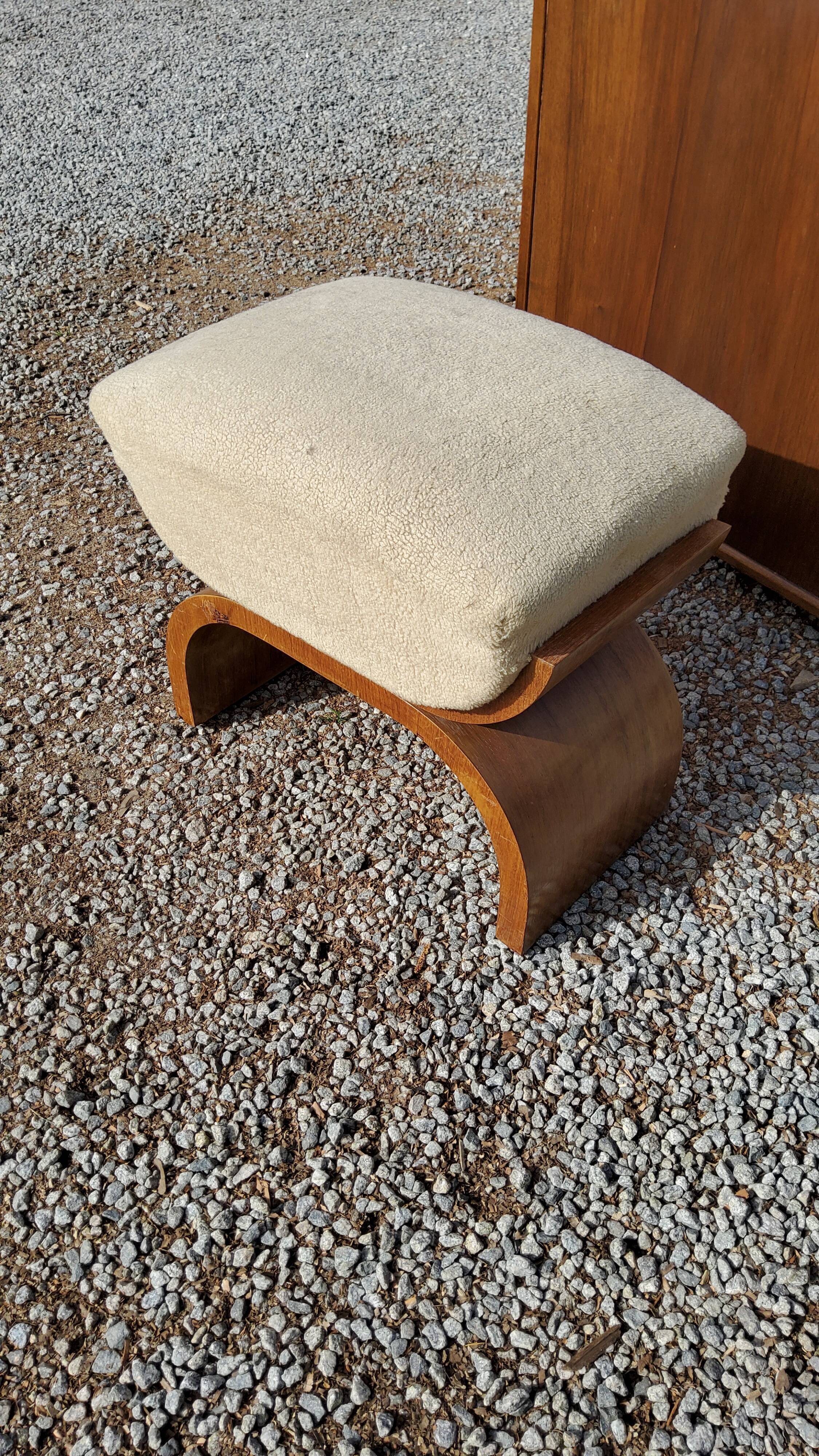 Art deco walnut stool 1930