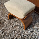 Art deco walnut stool 1930