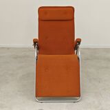 Transat d'intérieur , chaise longue Lama 70's orange