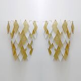 Pair of Modern Italian Murano Glass Sconces