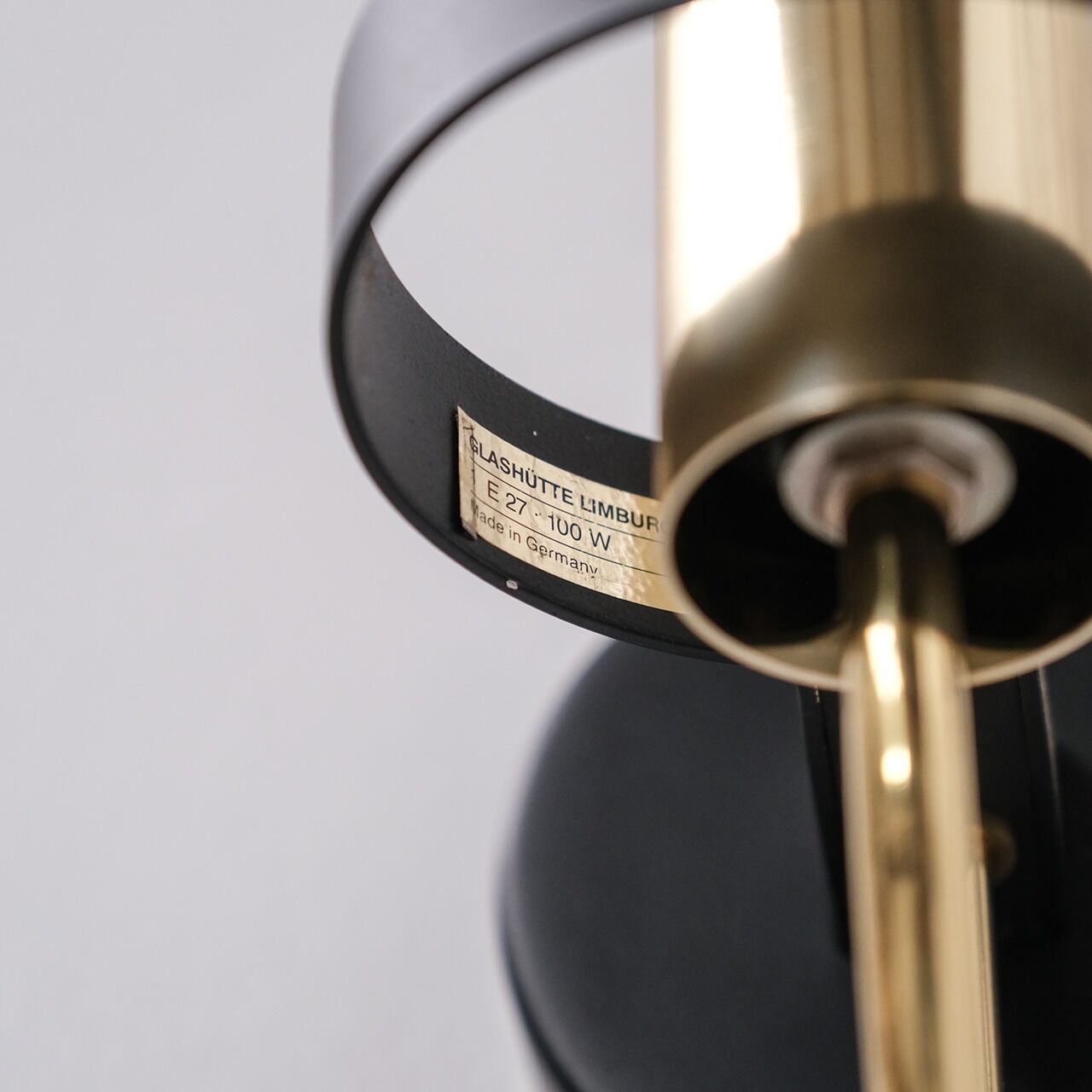 Pair of Mid-Century Glass and Brass Wall Lights