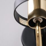 Pair of Mid-Century Glass and Brass Wall Lights