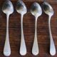 Set of 6 silver-plated metal soup spoons Uni Plat