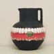 vintage red & black West Germany vase Combina Ceramic