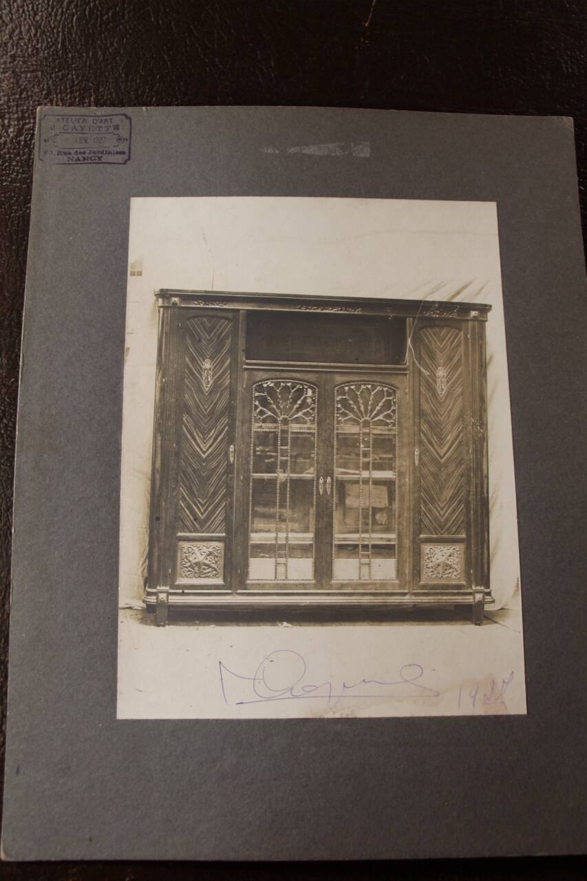 Art Deco period bookcase signed by Jules Cayette Nancy