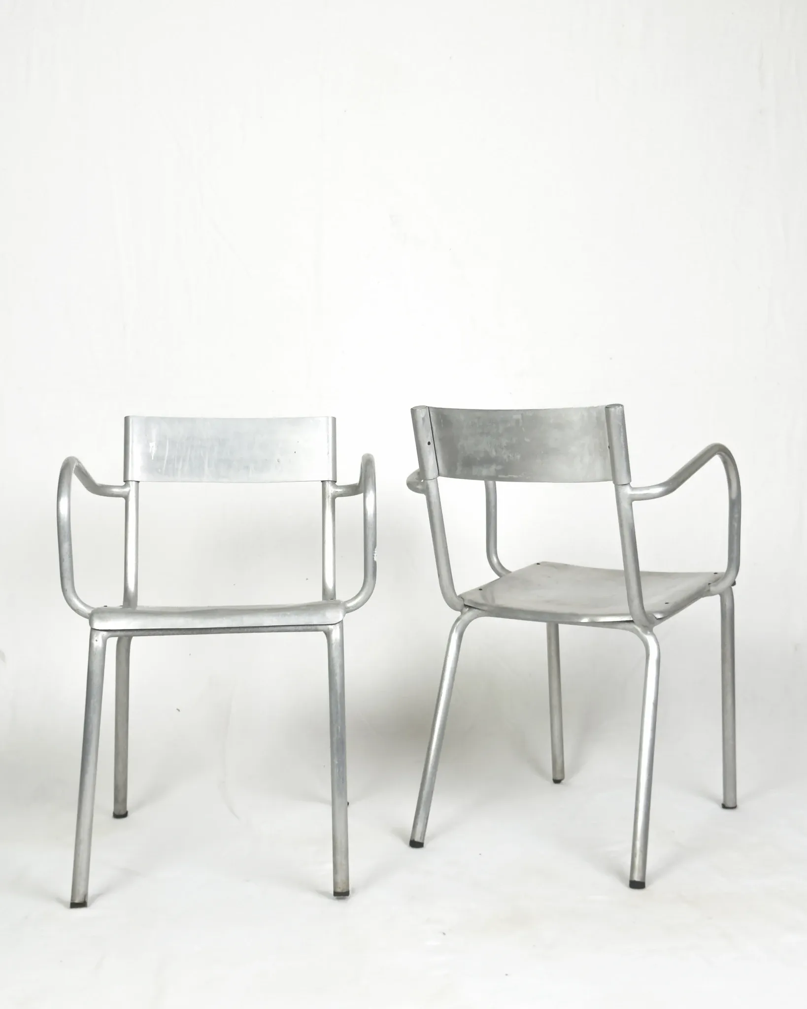 Aluminium armchairs by Castagna, Sale Marasino, Italy, 1930s - set of 2