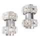 Pair of vintage 60s wall lamps in crystal design kinkeldey