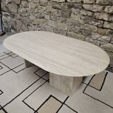Vintage travertine table 1980"