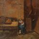 Old painting signed by Giuseppe Canella Lecco Pier 1837