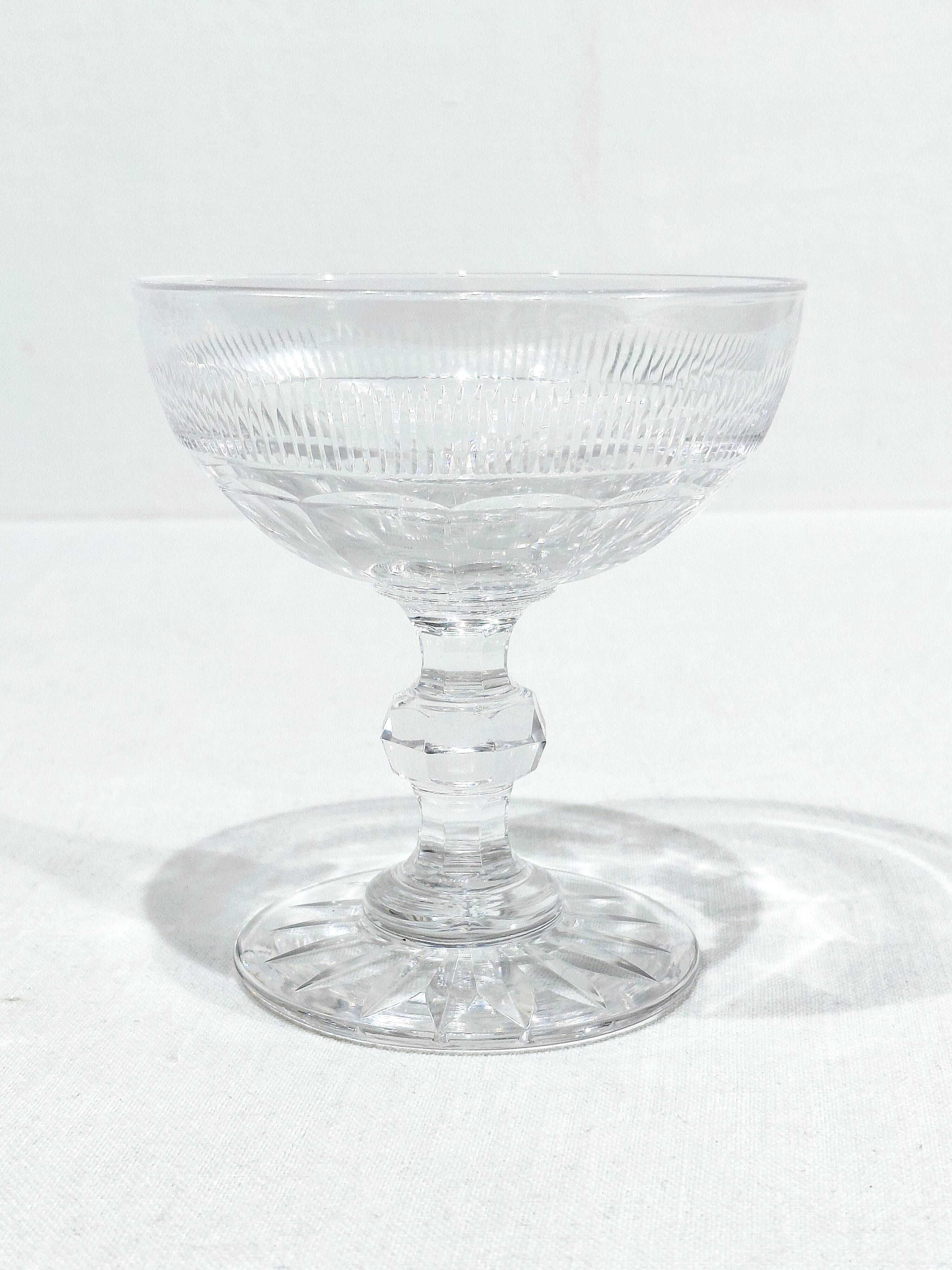 Baccarat - 10 champagne glasses catalogue 1841