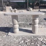 Natural travertine console table