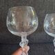 2 crystal wine glasses from Bayel, 20th century