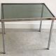 Vintage chrome side table with s smoked glass top