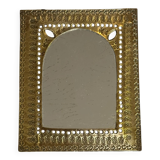 Oriental brass mirror