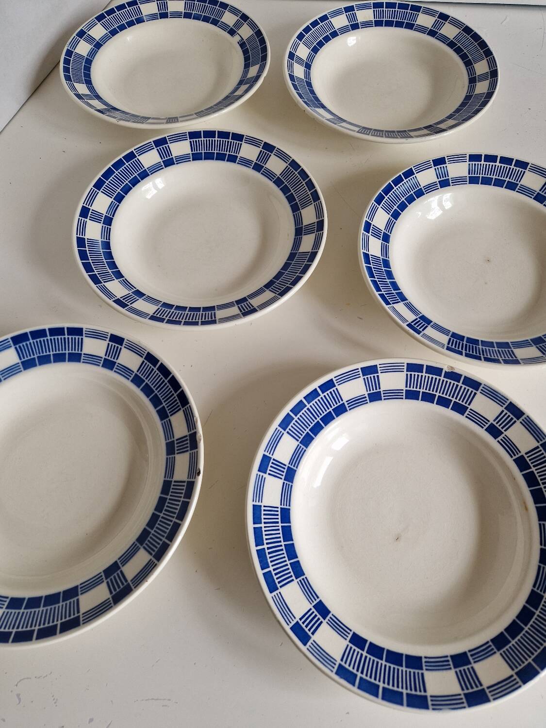 Set of 6 Badonviller Nil Model soup plates