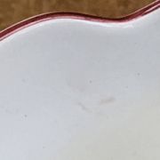 Ancienne saucière faïence Lunéville modèle réverbère rose tulipe