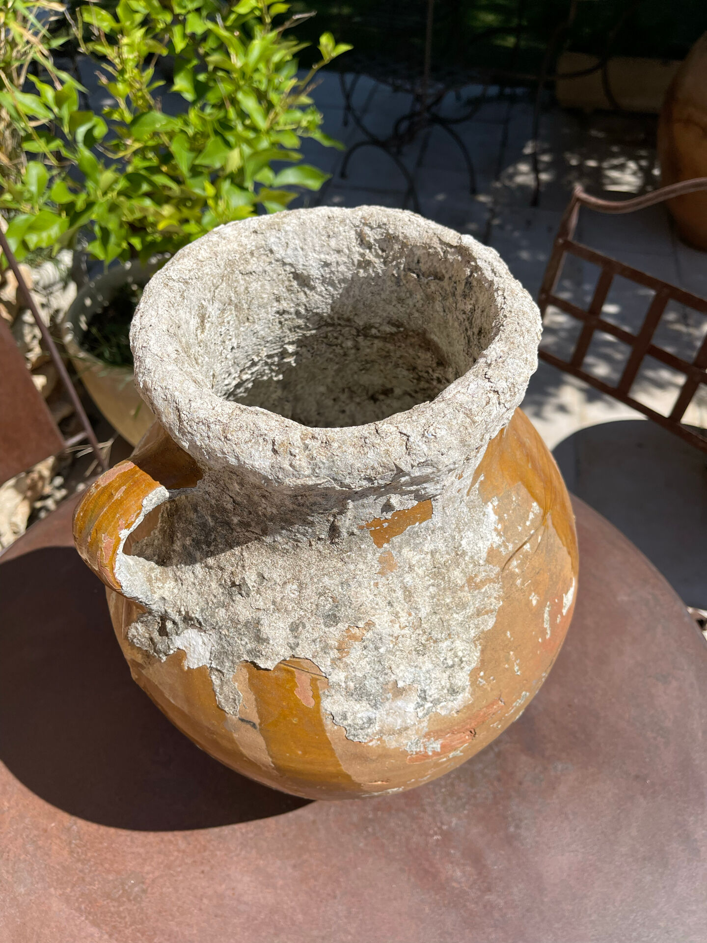 Jarre poterie en terre cuite ancienne
