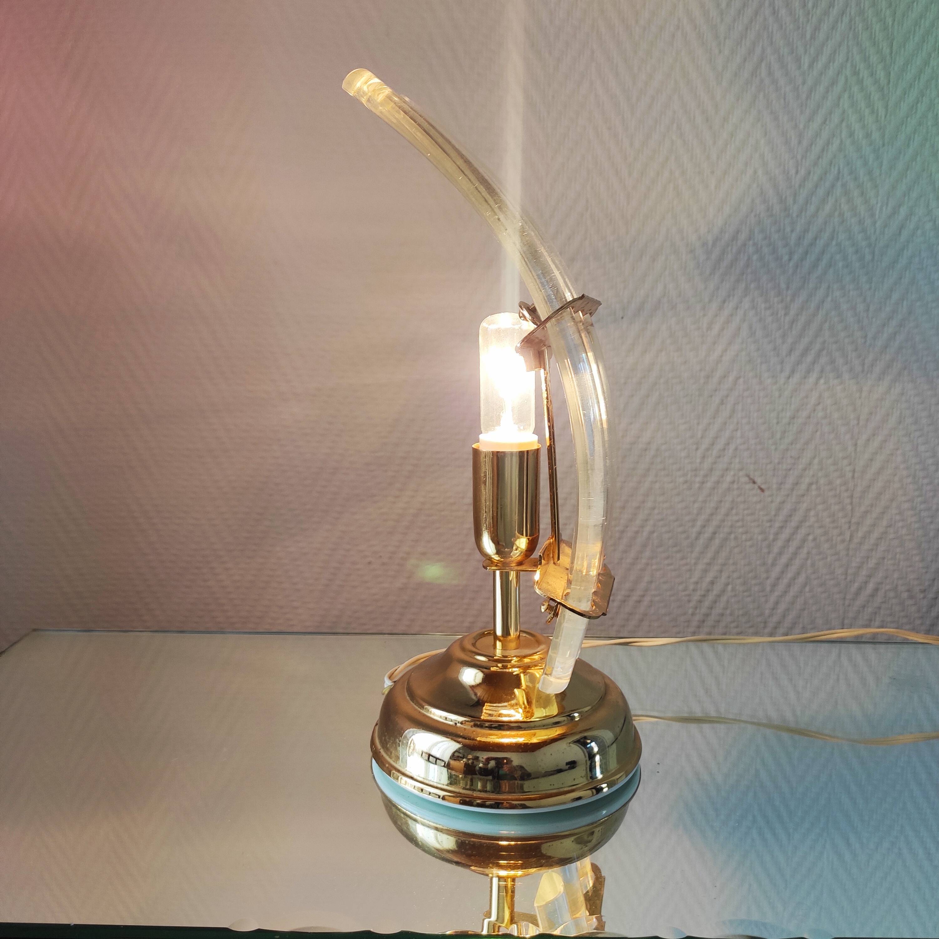 Vintage glass lamp 1970
