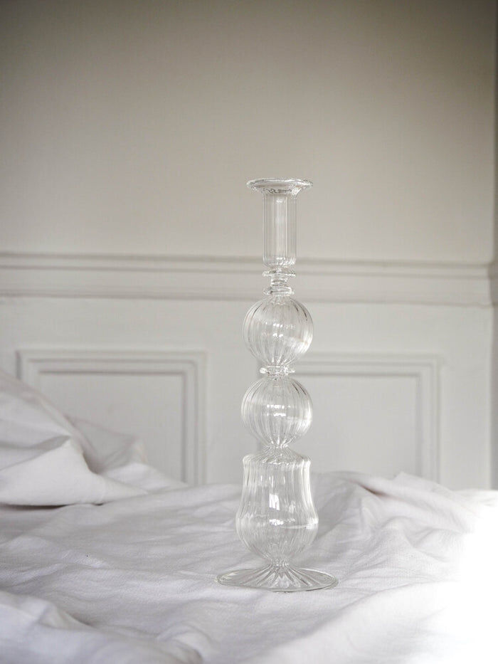 Handcrafted candle holder recycled glass, marly