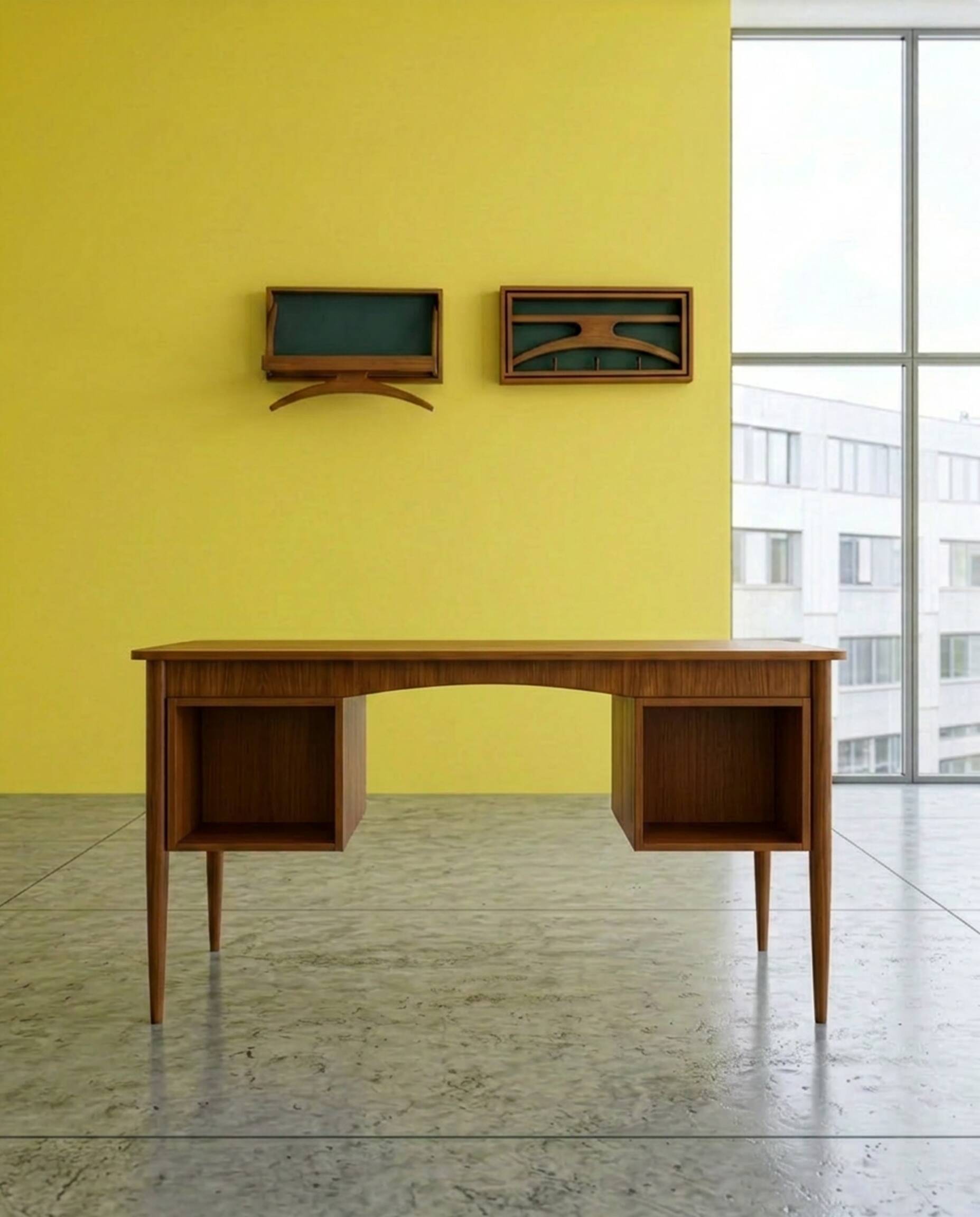 Scandinavian Mid-Century desk in teak, Denmark, 1960s.