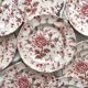 8 Johnson Brothers "Rose Chintz" earthenware dessert plates