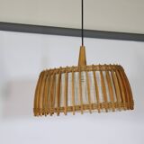 Plafonnier design en teck, années 60-70
