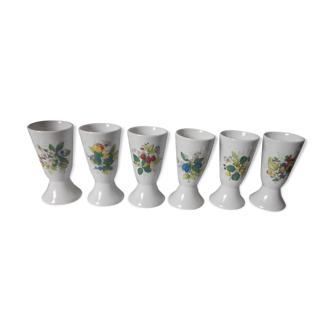 Set of 6 porcelain mazagrans