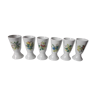 Set of 6 porcelain mazagrans