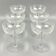 Set of 6 engraved crystal champagne glasses, lot no. 2