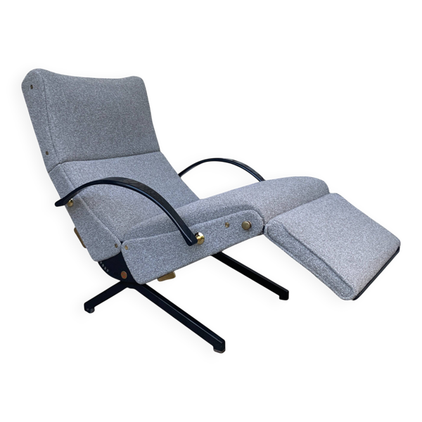 Fauteuil P40 par Osvaldo Borsani pour Tecno, Italie 1950s, retapissé