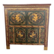 Rare Ancient Tibetan Buffet – Hand-Painted Wood – Floral & Traditional Decor