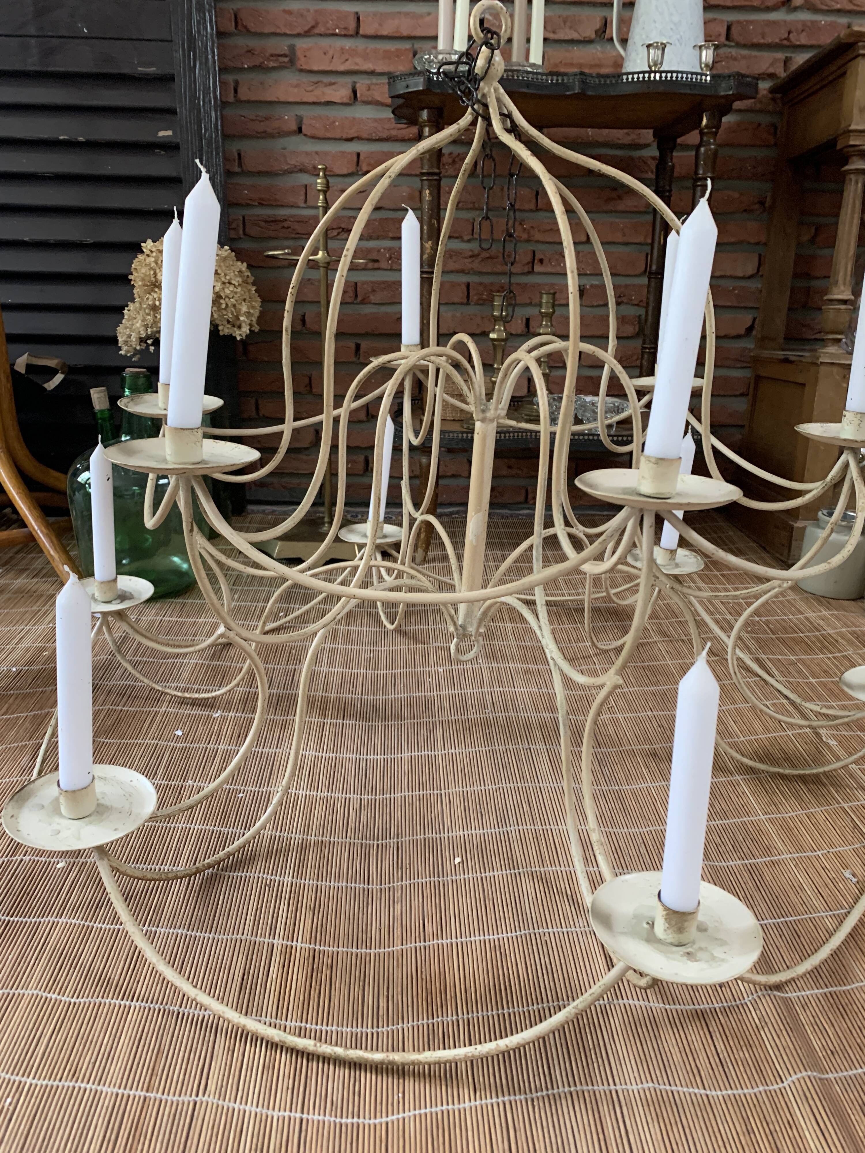 Lustre with real candles