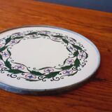 Porcelain and zinc trivet circa 1900