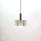 Kaiser ice glass hanging lamp 1970