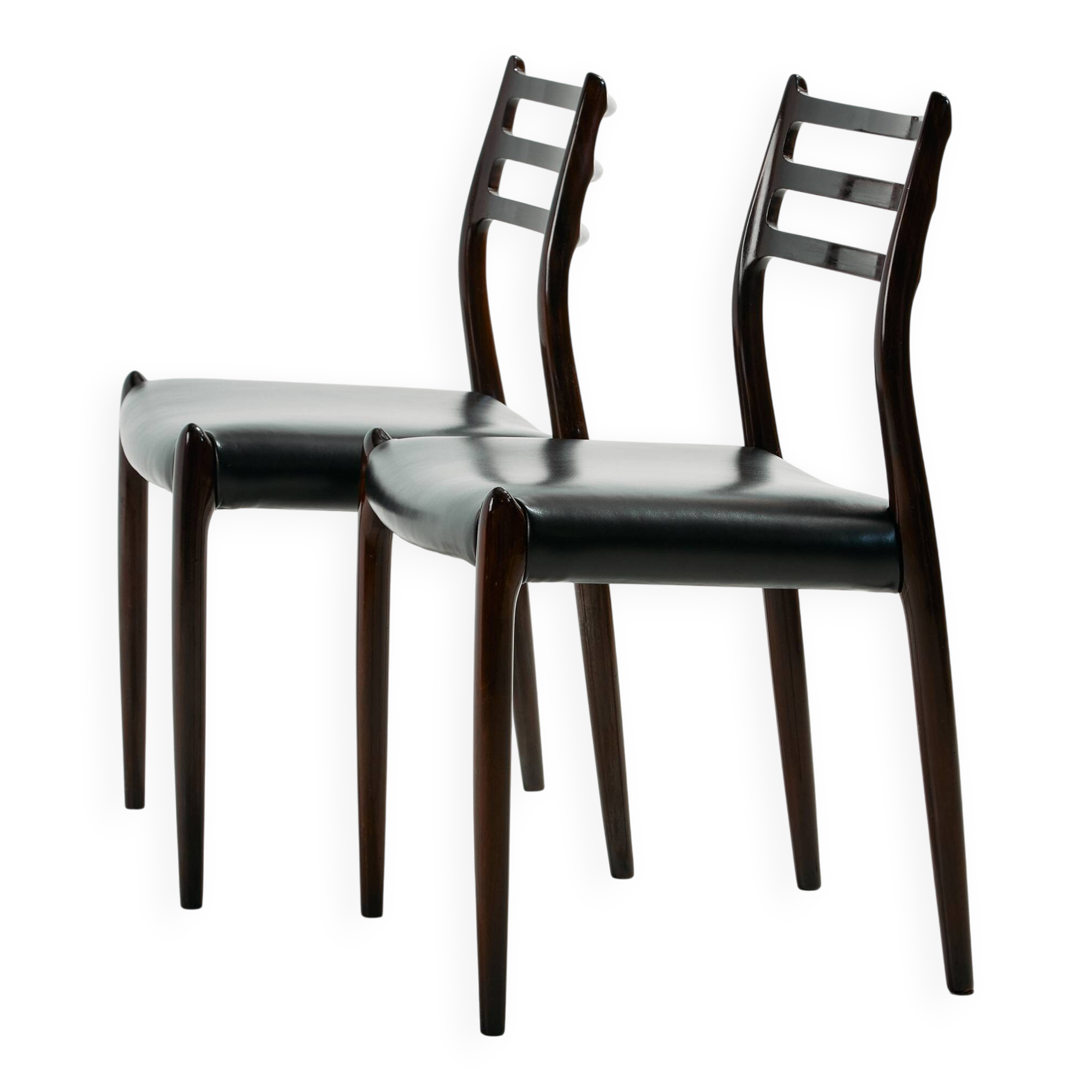 Model 78 chair, by Niels O. Møller for J.L. Møllers Møbelfabrik, Set of 2