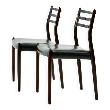 Model 78 chair, by Niels O. Møller for J.L. Møllers Møbelfabrik, Set of 2