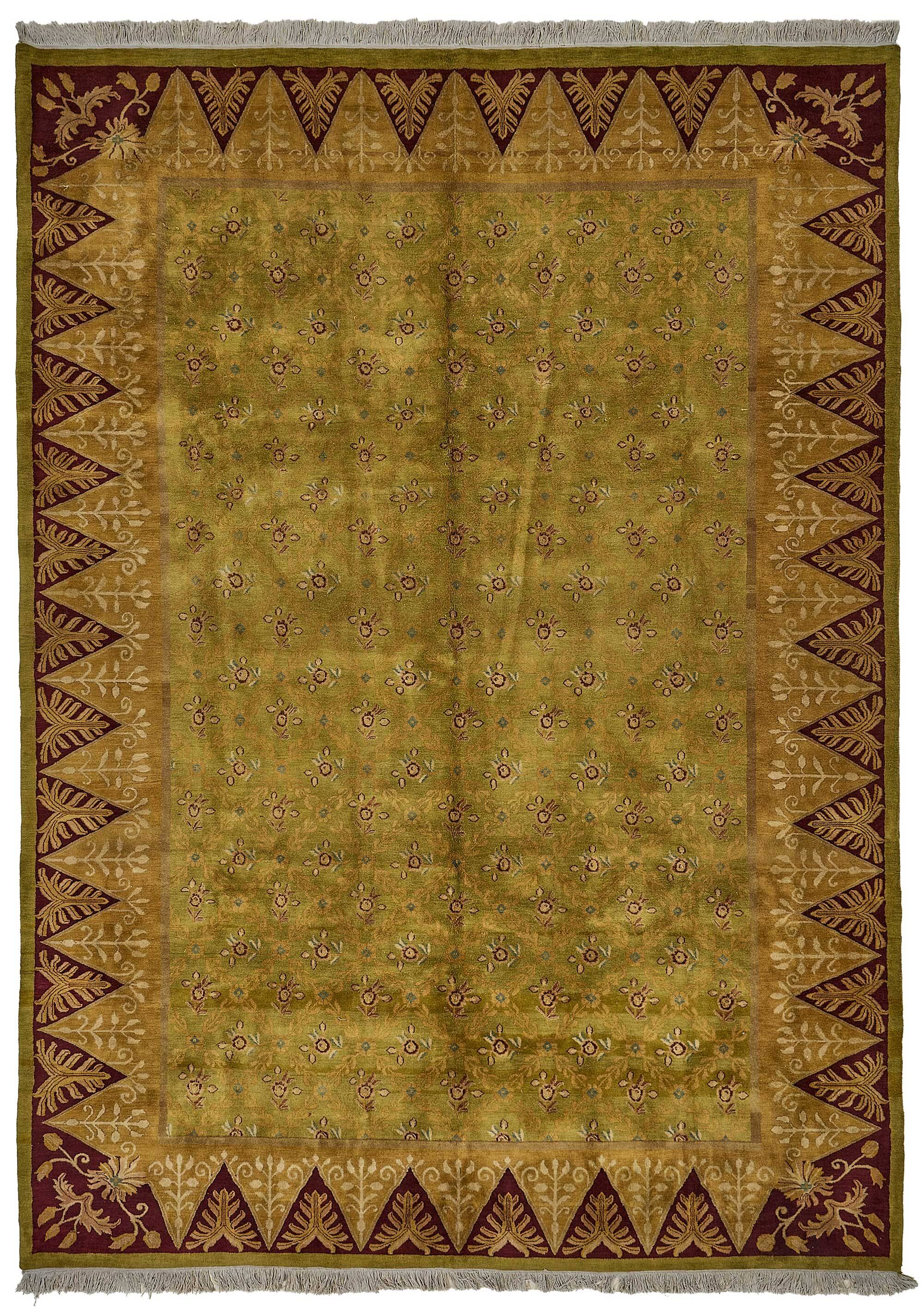Turkish Handknotted Wool Oushak Rug 295 cm x 407 cm