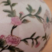 Vintage Chinese porcelain globe lamp