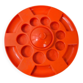 Grand plateau vintage 1970 plastique moule orange creations bismuth paris 7