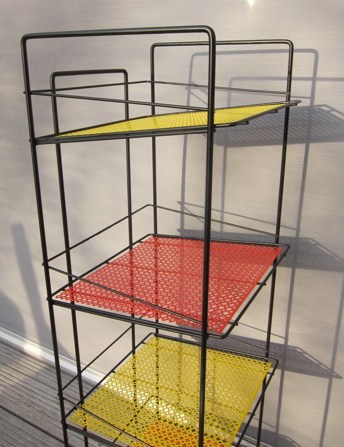 Display red and yellow perforated metal 1960