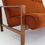 1970s Three Seater Beech Sofa, Czechoslovakia