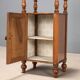 Antique walnut bedside table with drawer, Italy, 19th century.