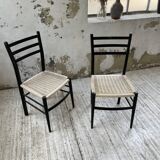Black Italian rope chairs