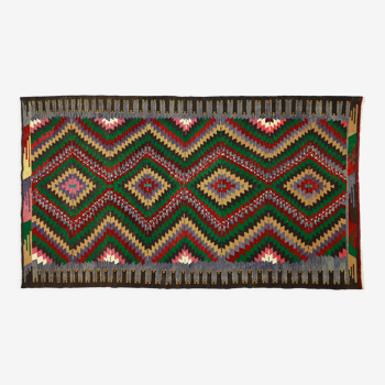 Anatolian handmade kilim rug 300 cm x 169 cm