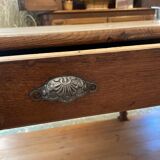 Oak draper table 2 drawers