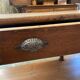 Oak draper table 2 drawers