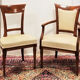 Ensemble de 6 chaises et 2 fauteuils de style directoire