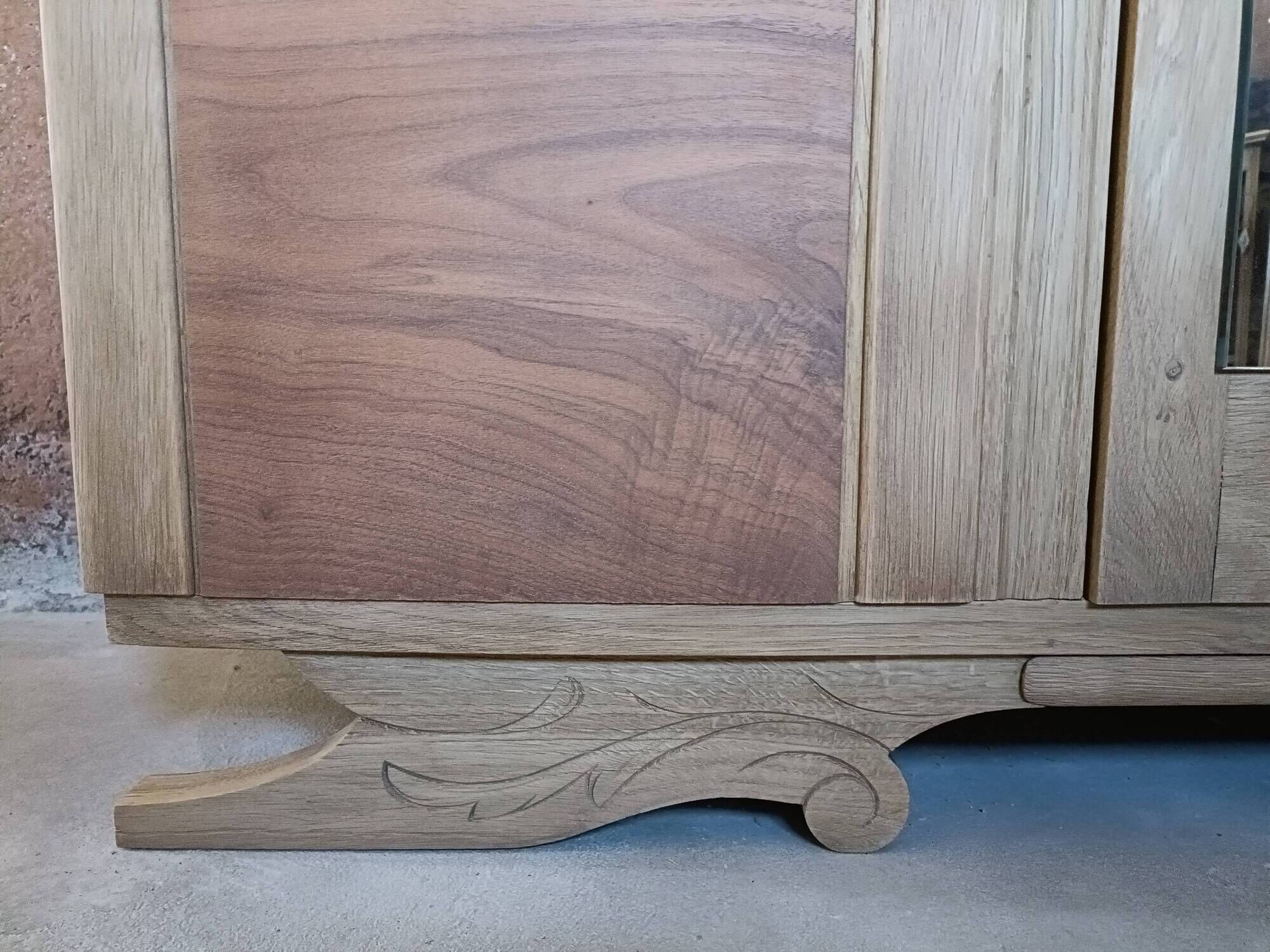 Renovated Art Deco oak wardrobe